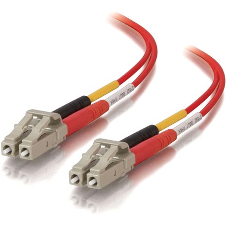 C2G 2m LC-LC 50/125 OM2 Duplex Multimode PVC Fiber Optic Cable - Red - LC Male - LC Male - 6.56ft - Red