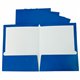 Business Source Letter Pocket Folder - 8 1/2" x 11" - 100 Sheet Capacity - 2 Internal Pocket(s) - Blue - 25 / Box