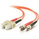 C2G-2m SC-ST 50/125 OM2 Duplex Multimode PVC Fiber Optic Cable - Orange - Fiber Optic for Network Device - SC Male - ST Male - 5