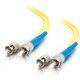 C2G-4m ST-ST 9/125 OS1 Duplex Singlemode PVC Fiber Optic Cable - Yellow - 4m ST-ST 9/125 Duplex Single Mode OS2 Fiber Cable - Ye