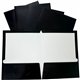Business Source Letter Pocket Folder - 8 1/2" x 11" - 100 Sheet Capacity - 2 Internal Pocket(s) - Black - 25 / Box