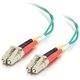 C2G-3m LC-LC 62.5/125 OM1 Duplex Multimode Fiber Optic Cable (Plenum-Rated) - Green - Fiber Optic for Network Device - LC Male -