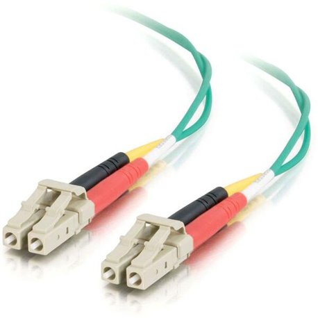 C2G-3m LC-LC 62.5/125 OM1 Duplex Multimode Fiber Optic Cable (Plenum-Rated) - Green - Fiber Optic for Network Device - LC Male -