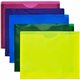Business Source Straight Tab Cut Letter File Jacket - 8 1/2" x 11" - 1" Expansion - Assorted - 10 / Pack