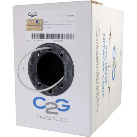 C2G Cat.5e UTP Network Cable - 500 ft Category 5e Network Cable for Network Device - First End: Bare Wire - Second End: Bare Wir