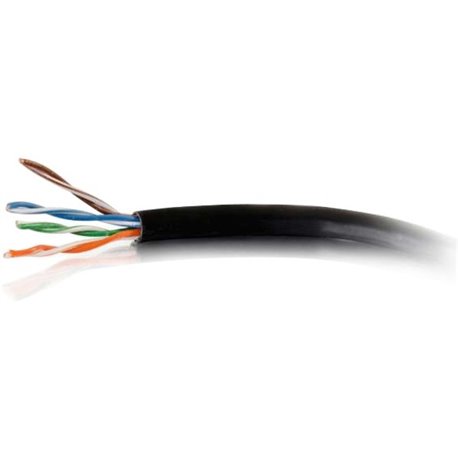 C2G 500ft Cat6 Bulk Ethernet Network Cable Solid UTP Riser CMR Black TAA - Category 6 for Network Device - 1000 ft - Bare Wire -