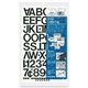 Chartpak Vinyl Helvetica Style Letters/Numbers - 12 x Numbers, 76 x Capital Letters Shape - Self-adhesive - Helvetica Style - Ea