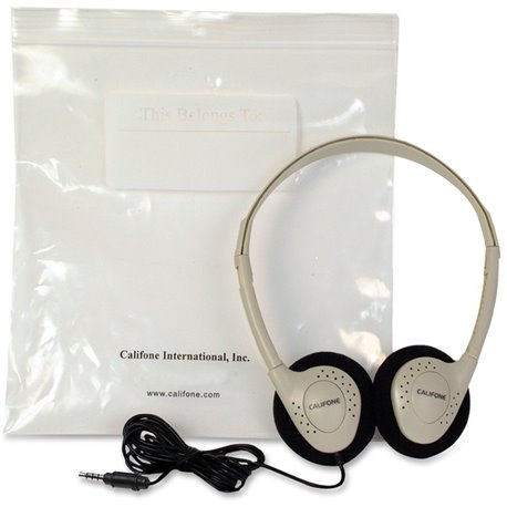 Califone CA-2 Storage Stereo Headphone - Stereo - Beige - Mini-phone (3.5mm) - Wired - 32 Ohm - 20 Hz 20 kHz - Over-the-head - B