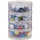 Creativity Street Wiggle Eyes Stackable Storage Jar - Craft Project, Decoration - 400 Piece(s) x 0.28" , x 0.39" , x 0.47" , x 0