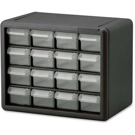 Akro-Mils 16-Drawer Plastic Storage Cabinet - 16 Drawer(s) - 8.5" Height x 6.4" Width10.5" Length%Floor - Stackable, Finger Grip