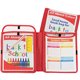 C-Line Homework Connector Pocket Folder - 9" x 12" - Internal Pocket(s) - Red - 1 Each