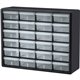 Akro-Mils 24-Drawer Plastic Storage Cabinet - 24 Drawer(s) - 15.8" Height6.4" Depth x 20" Length%Floor - Stackable, Finger Grip,