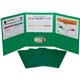 C-Line CLI-33943 Letter Portfolio - 8 1/2" x 11" - 75 Sheet Capacity - 3 Pocket(s) - Polypropylene - Green - 24 / Box