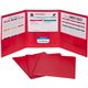 C-Line CLI-33944 Letter Portfolio - 8 1/2" x 11" - 75 Sheet Capacity - 3 Pocket(s) - Polypropylene - Red - 24 / Box