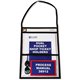 C-Line Two Pocket Shop Ticket Holders with Hanging Straps, Stitched - Both Sides Clear, 9 x 12, 15/BX, 38912