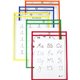 C-Line Reusable Dry Erase Pockets - Study Aid - Assorted Primary Colors, 9 x 12, 25/BX, 40620