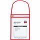 C-Line Hanging Strap Shop Ticket Holder - Support 9" x 12" Media - 15 / Box - Red, Clear