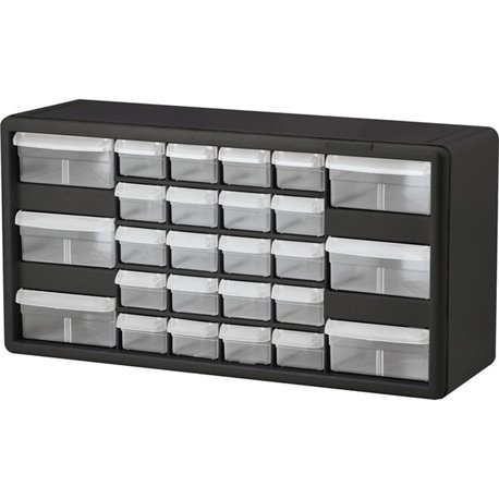 Akro-Mils 26-Drawer Plastic Storage Cabinet - 26 Compartment(s) - 10.3" Height x 20" Width x 6.4" Depth - Unbreakable, Stackable