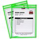 C-Line Neon Shop Ticket Holders, Stitched - Green, Both Sides Clear, 9 x 12, 15EA/BX, 43913