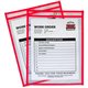 C-Line Neon Shop Ticket Holders, Stitched - Red, Both Sides Clear, 9" x 12" , 1 Each/Box, 43914