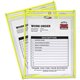 C-Line Neon Shop Ticket Holders, Stitched - Yellow, Both Sides Clear, 9 x 12, 15EA/BX, 43916