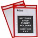 C-Line Hanging Strap Shop Ticket Holder - Support 6" x 9" Media - 25 / Box - Red, Clear