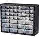 Akro-Mils 44-Drawer Plastic Storage Cabinet - 44 Compartment(s) - 15.8" Height6.4" Depth x 20" Length - Unbreakable, Stackable, 