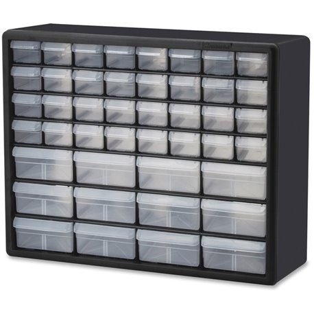 Akro-Mils 44-Drawer Plastic Storage Cabinet - 44 Compartment(s) - 15.8" Height6.4" Depth x 20" Length - Unbreakable, Stackable, 