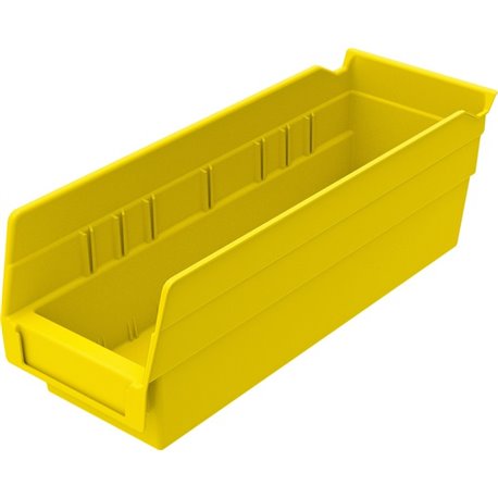 Akro-Mils Economical Storage Shelf Bins - 4" Height x 4.1" Width x 11.6" Depth - Water Proof, Label Holder, Durable, Stain Resis