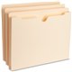 Business Source Straight Tab Cut Letter Recycled File Pocket - 8 1/2" x 11" - 1" Expansion - Manila - 10% Recycled - 50 / Box