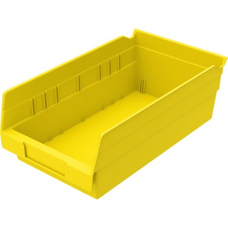 Akro-Mils Economical Storage Shelf Bins - 4" Height x 6.6" Width x 11.6" Depth - Water Proof, Label Holder, Durable, Grease Resi