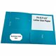 Business Source Letter Portfolio - 8 1/2" x 11" - 125 Sheet Capacity - 2 Inside Front & Back Pocket(s) - Teal - 1 / Box