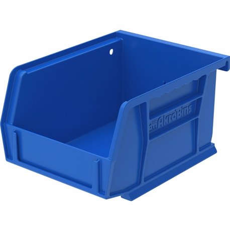 Akro-Mils AkroBin - 3" Height x 4.1" Width x 5.4" Depth - Unbreakable, Water Proof, Stackable, Corrosion Proof - Blue - Polymer 