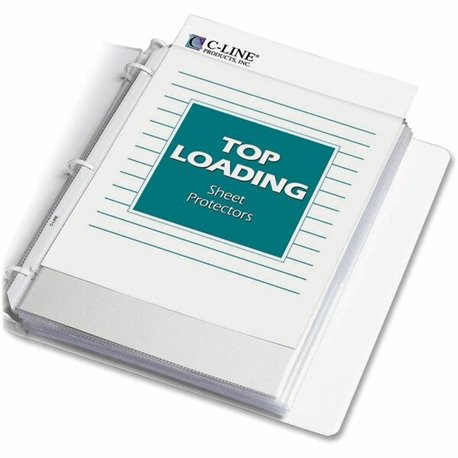 C-Line Economy Weight Poly Sheet Protectors - Reduced Glare, Top Loading, 11 x 8-1/2, 200/BX, 62067