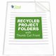 C-Line Recycled Poly Project Folders - Clear, Reduced Glare, 11 x 8-1/2, 25/BX, 62127