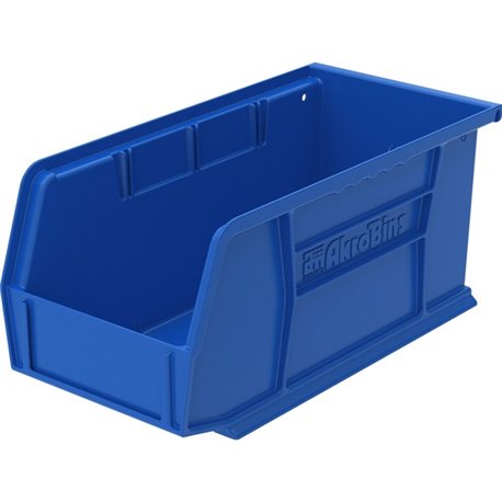 Akro-Mils AkroBin - 5" Height x 5.5" Width x 10.9" Depth - Unbreakable, Water Proof, Stackable, Corrosion Proof - Blue - Polymer