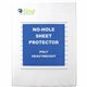 C-Line No-Hole Heavyweight Poly Sheet Protectors - Clear, Top Loading, 11 x 8-1/2, 25/BX, 62907