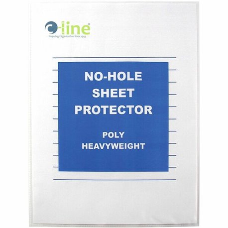 C-Line No-Hole Heavyweight Poly Sheet Protectors - Clear, Top Loading, 11 x 8-1/2, 25/BX, 62907