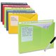 C-Line Write-On Poly File Jackets - Assorted Colors, 11 X 8-1/2, 10/PK, 63160