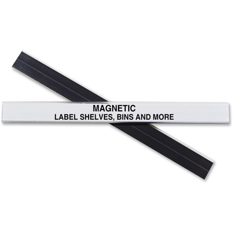 C-Line HOL-DEX Magnetic Shelf/Bin Label Holders - 1/2-Inch x 6-Inch, 10/BX, 87207