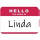 C-Line HELLO my name is... Name Tags - Red, Peel & Stick, 3-1/2 x 2-1/4, 100/BX, 92234