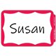 C-Line Self-Adhesive Name Tags - Red Border, Peel & Stick, 3-1/2 x 2-1/4, 100/BX, 92264