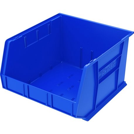 Akro-Mils AkroBin - 11" Height x 16.5" Width x 18" Depth - Unbreakable, Water Proof, Stackable, Corrosion Proof - Blue - Polymer