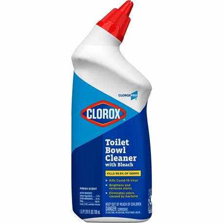 CloroxPro Toilet Bowl Cleaner with Bleach - For Multipurpose - Gel - 24 fl oz (0.8 quart) - Fresh Scent - 1 Each - Disinfectant,