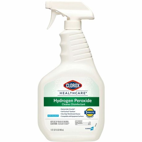 Clorox Healthcare Hydrogen Peroxide Cleaner Disinfectant Spray - 32 fl oz (1 quart) - 1 Each - Disinfectant, Non-corrosive, Viru