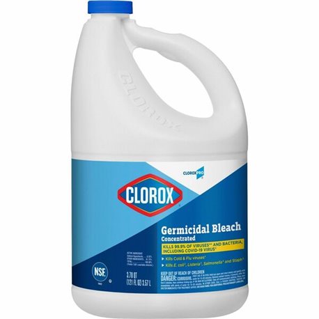 CloroxPro Clorox Germicidal Bleach - Concentrate - 121 fl oz (3.8 quart) - 1 Each - Disinfectant, Deodorize