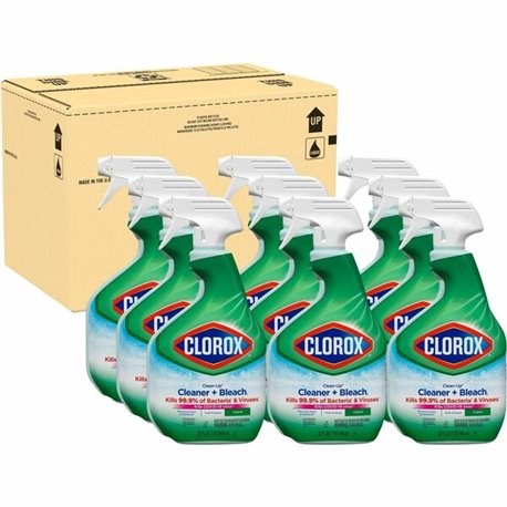 Clorox Clean-Up All Purpose Cleaner with Bleach - For Multi Surface - 32 fl oz (1 quart) - Original Scent - 9 / Carton - Deodori