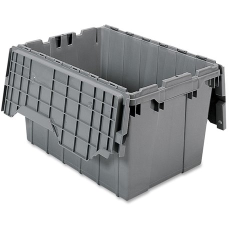 Akro-Mils Attached Lid Storage Container - Internal Dimensions: 12" Height - External Dimensions: 21.5" Length x 15" Width x 12.