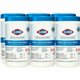 Clorox Healthcare Bleach Germicidal Wipes - Ready-To-Use - 9" Length x 6.75" Width - 70 / Canister - 6 / Carton - Disinfectant, 