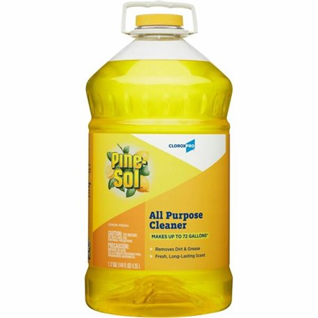 CloroxPro Pine-Sol All-Purpose Cleaner - For Hard Surface, Plastic Surface - Concentrate - 144 fl oz (4.5 quart) - Lemon Fresh S